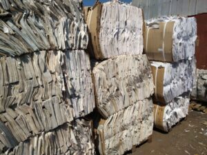 sorted office waste paper