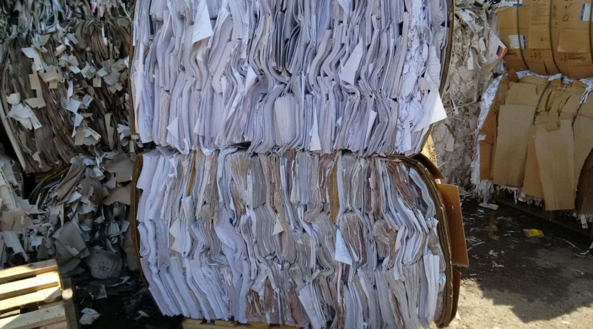 sorted office waste paper