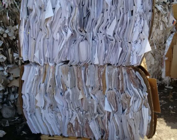 sorted office waste paper